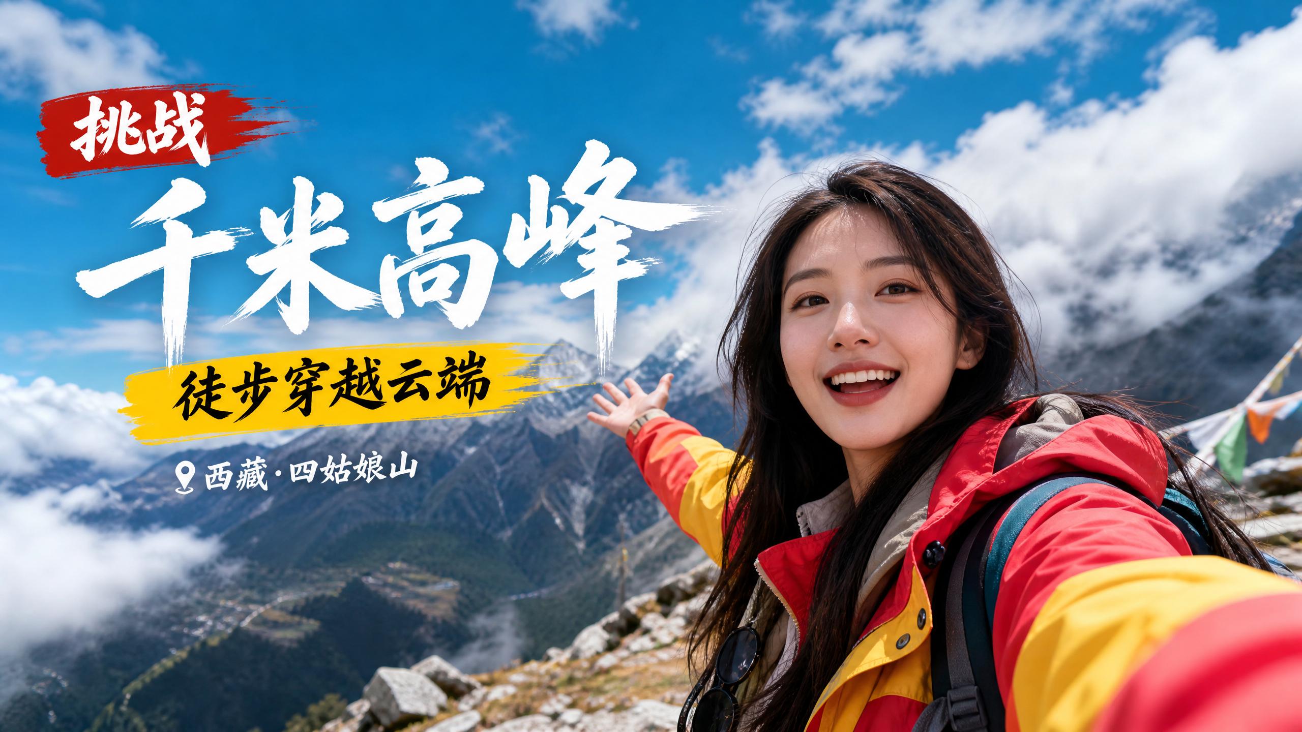 蜜芽 【旅行视频vlog】挑战千米高峰！西藏四姑娘山徒步穿越云端完整记录
